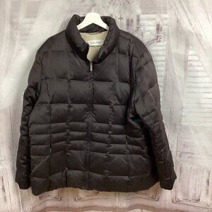 Calvin Klein Black Puffer Coat 2X